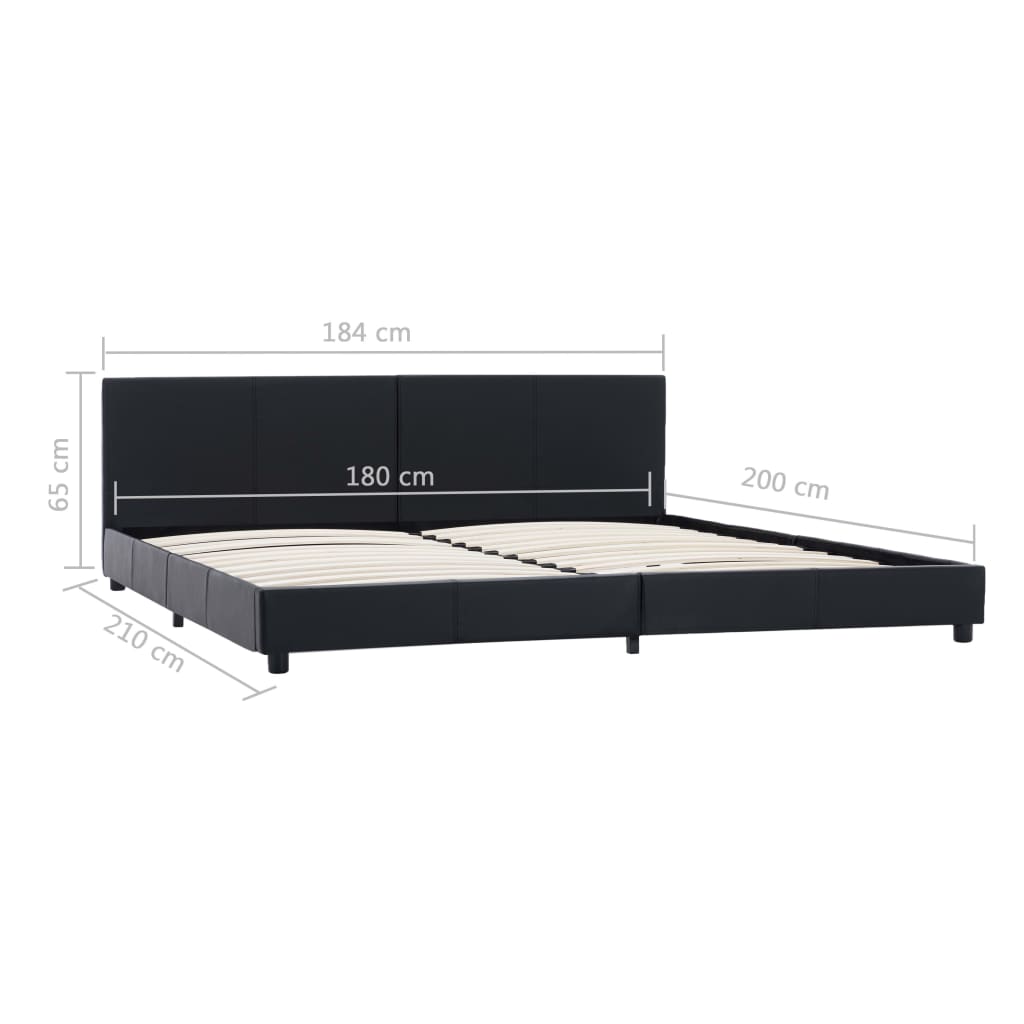 Giroletto Nero in Similpelle 180x200 cm
