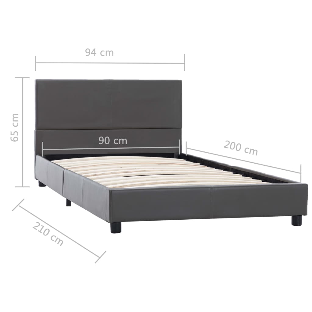 Giroletto Grigio in Similpelle 90x200 cm | homemem39