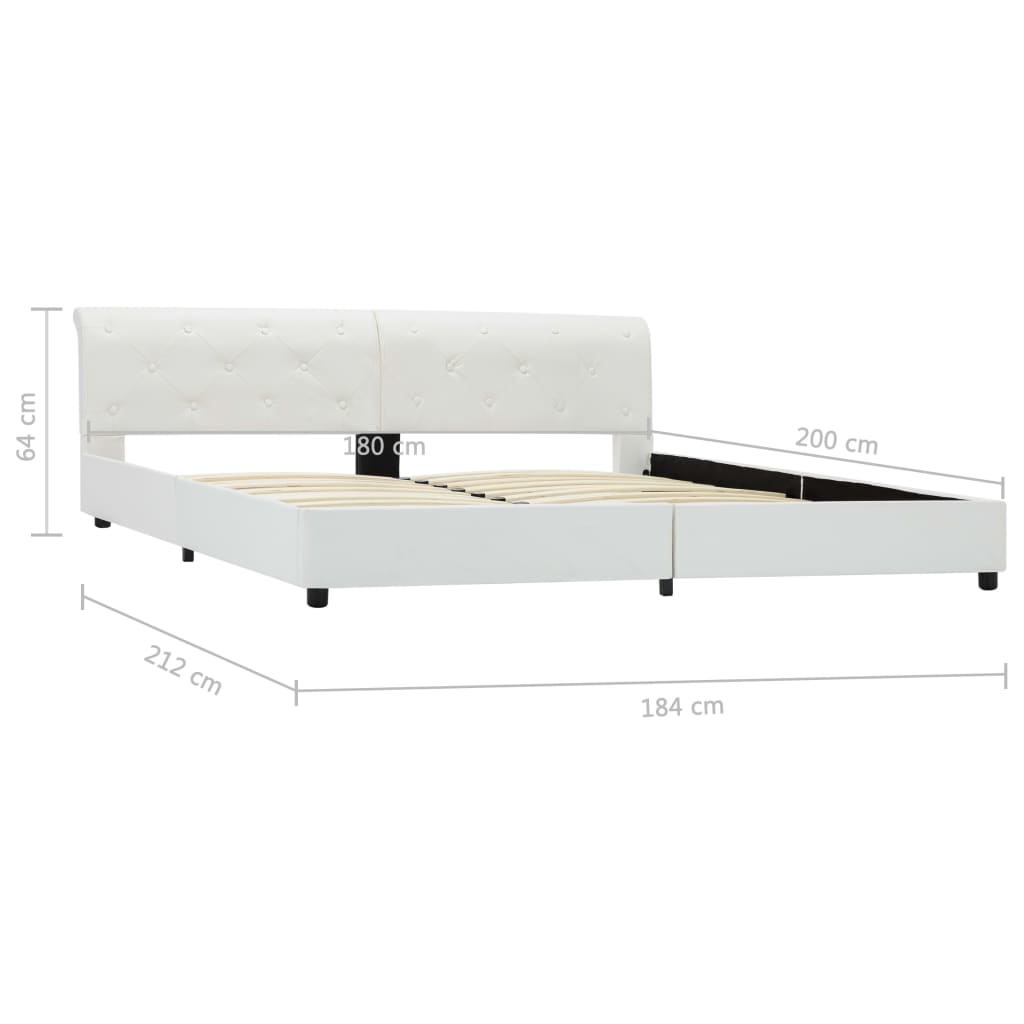 Giroletto Bianco in Similpelle 180x200 cm