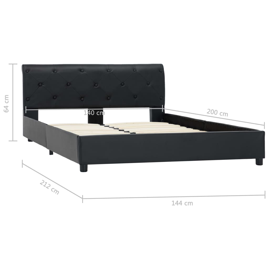 Giroletto Nero in Similpelle 140x200 cm | homemem39
