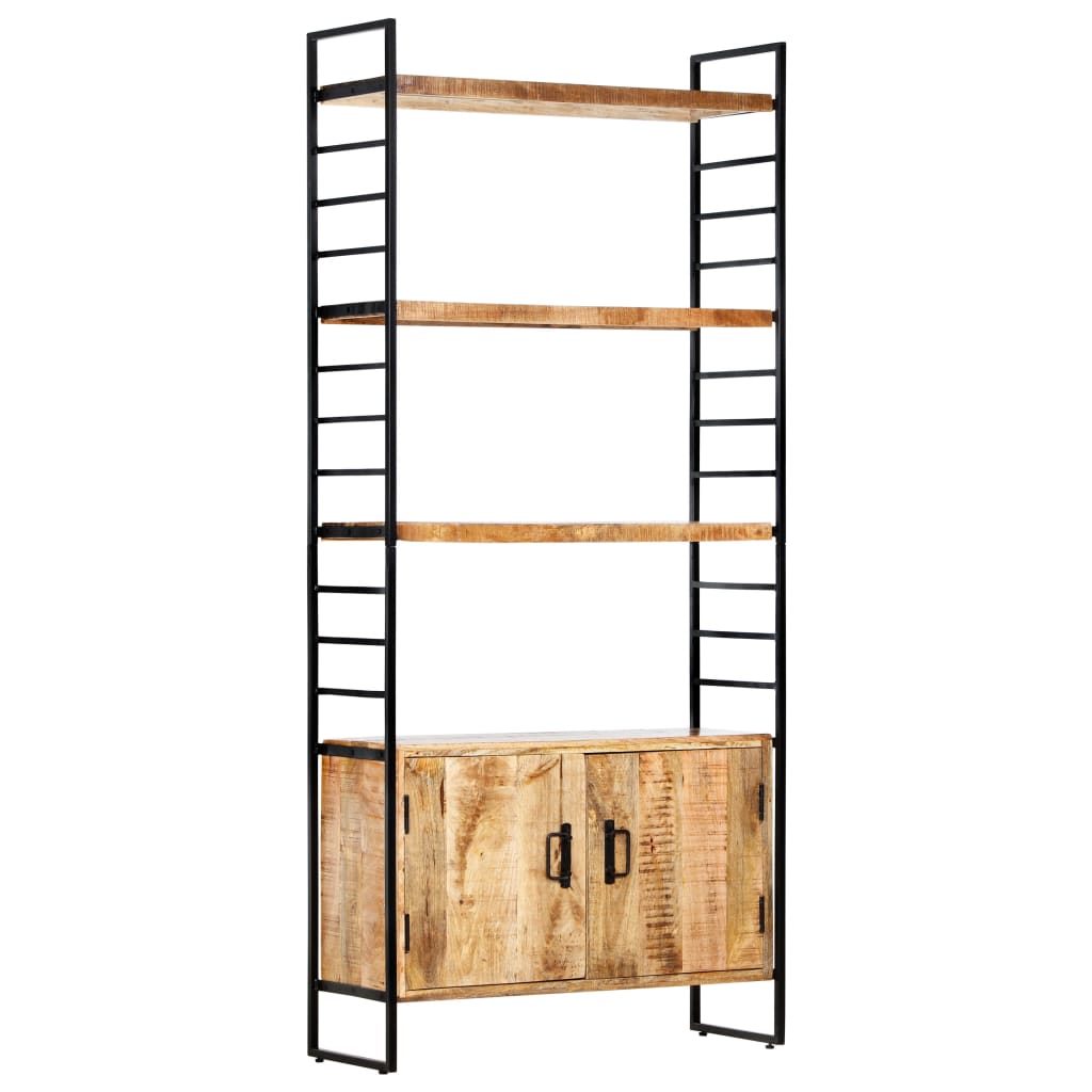Libreria a 4 Livelli 80x30x180 cm in Legno di Mango Grezzo | homemem39