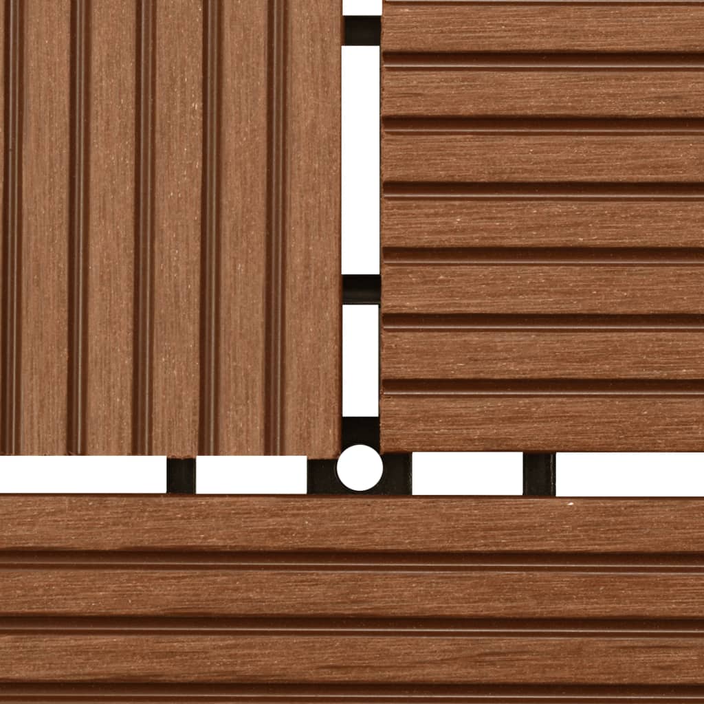 Piastrelle per Decking 22 pz 30x30cm 2mq in WPC Marrone - homemem39