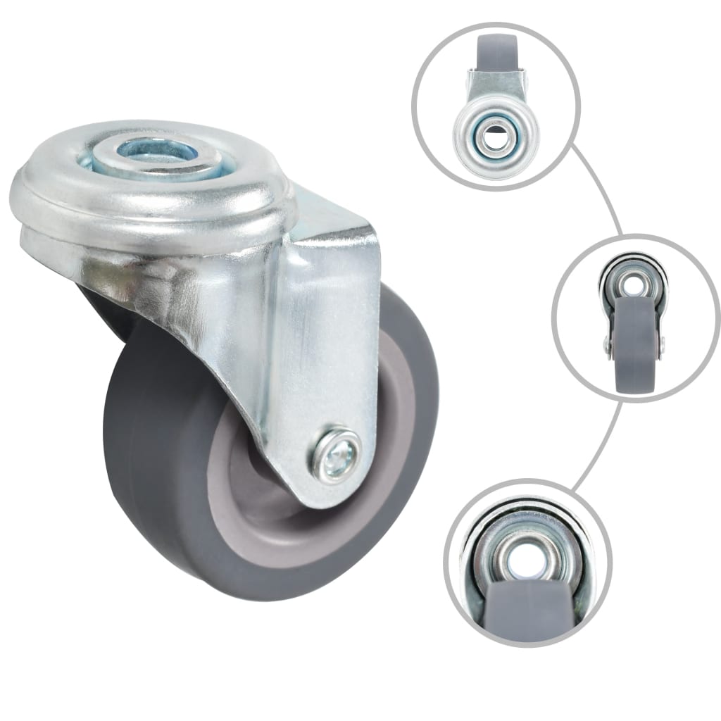 Ruote Girevoli con Foro per Bullone 16 pz 50 mm - homemem39
