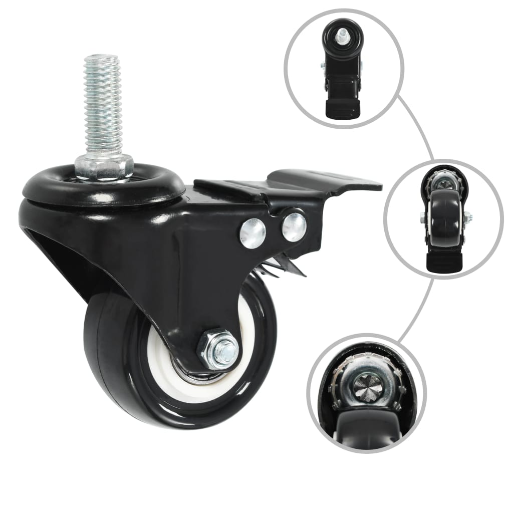 Ruote Girevoli con Freni 24 pz 50 mm - homemem39