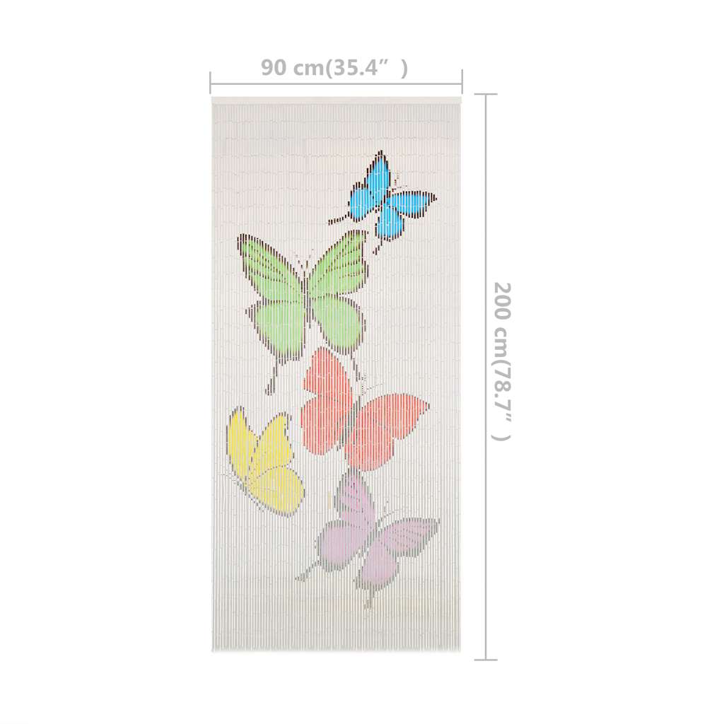 Tenda Antimosche per Porte in Bambù 90x200 cm - homemem39
