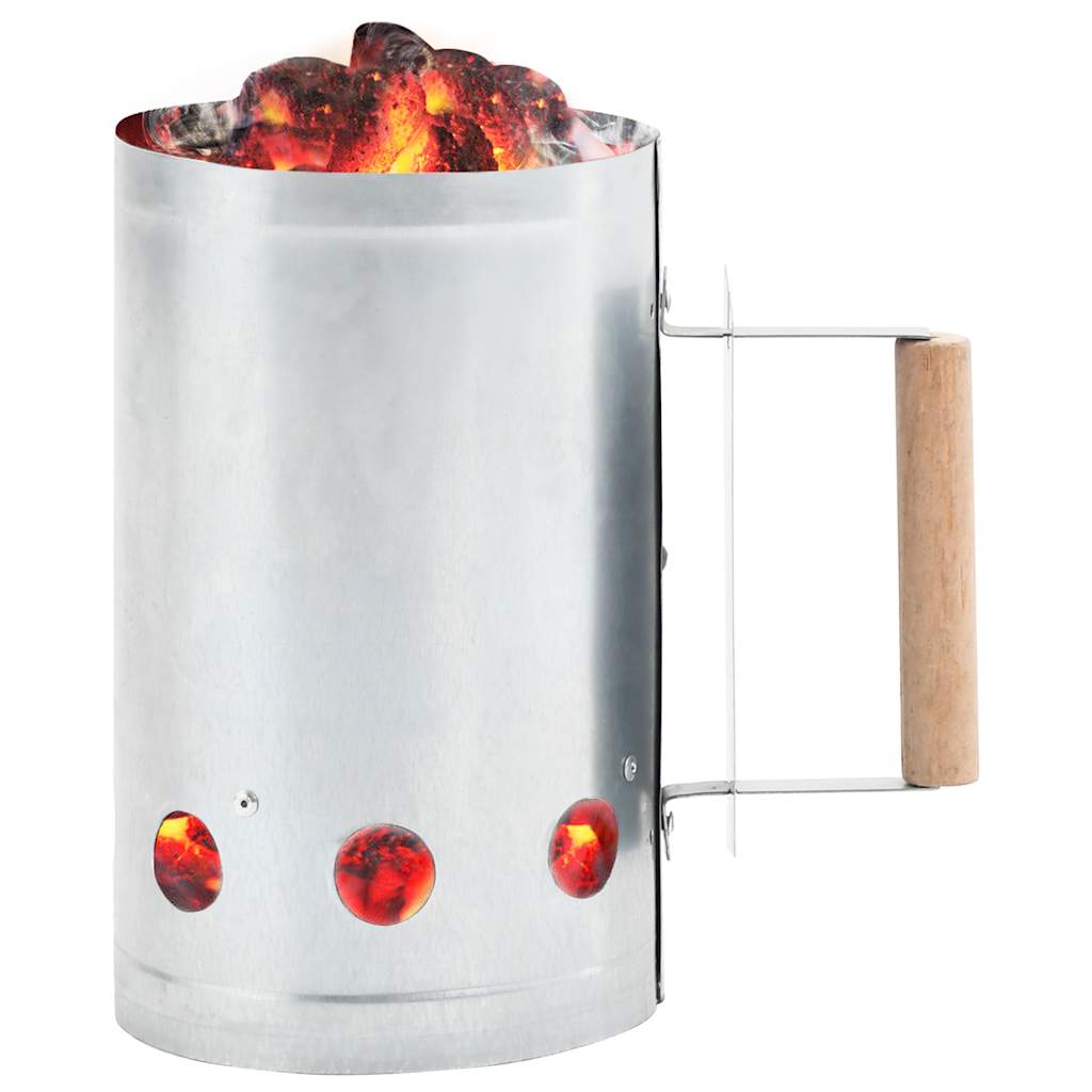 Ciminiera per Barbecue Starter a Carbone in Acciaio Zincato - homemem39
