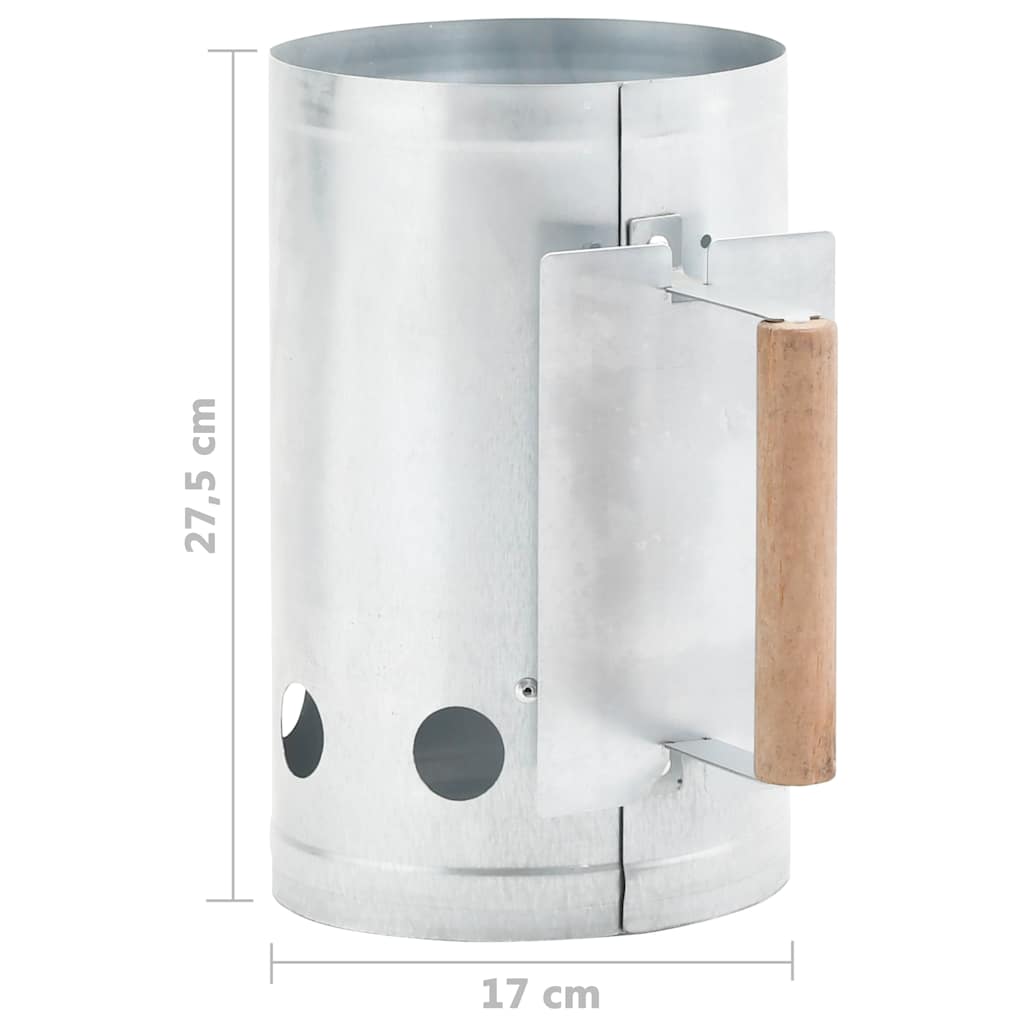 Ciminiera per Barbecue Starter a Carbone in Acciaio Zincato - homemem39