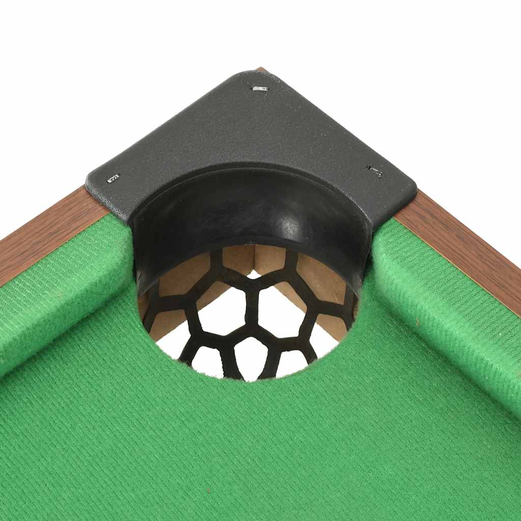 Mini Tavolo da Biliardo 3 Piedi 92x52x19 cm Marrone Verde - homemem39