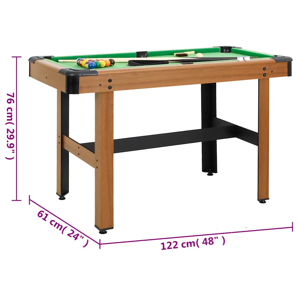 Tavolo da Biliardo 4 Piedi 122x61x76 cm Marrone | homemem39