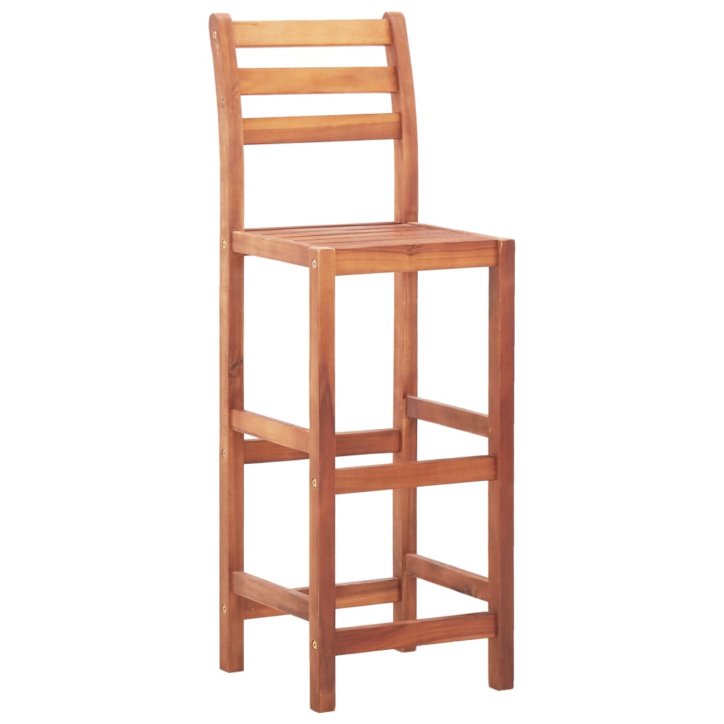Bar Stools 4 pcs in Solid Acacia Wood