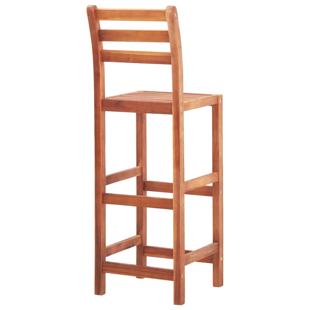 Bar Stools 4 pcs in Solid Acacia Wood
