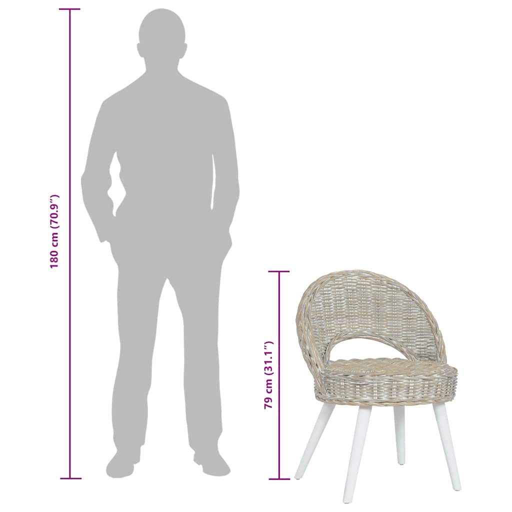 Poltrona in Rattan Kubu Bianco