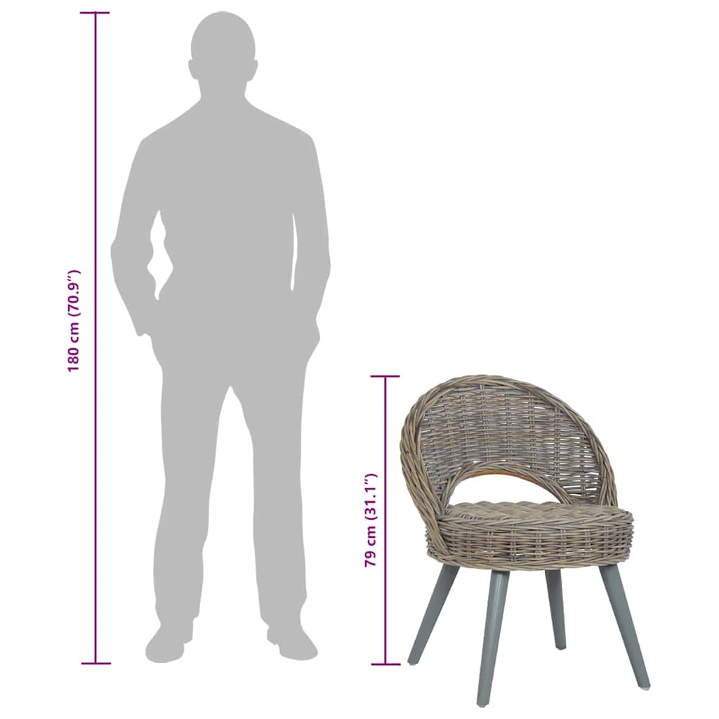 Poltrona in Rattan Kubu Grigio | homemem39