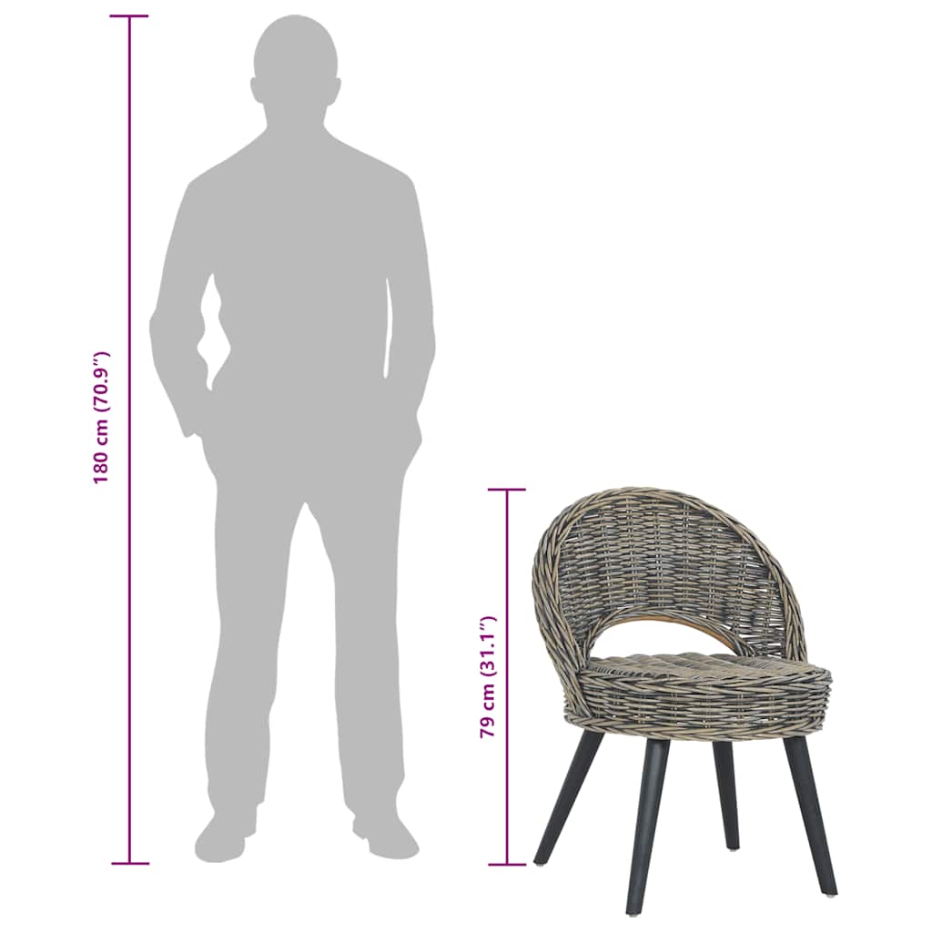 Poltrona in Rattan Kubu Nero