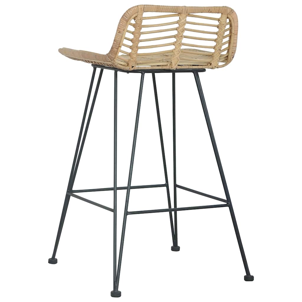 Sedie da Bar 2 pz in Rattan Naturale - homemem39