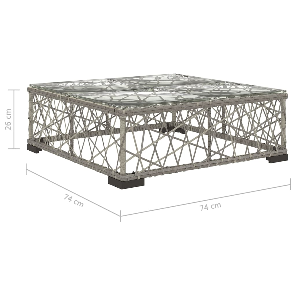 Set Divani da Giardino 6 pz con Cuscini in Polyrattan Grigio | homemem39