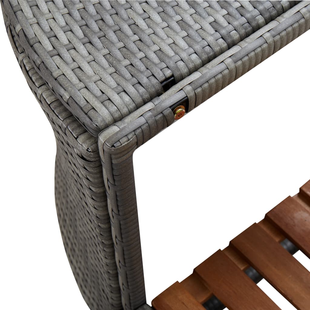 Bordo Spa Quadrato Grigio 268 x 268 x 55 cm in Polyrattan - homemem39