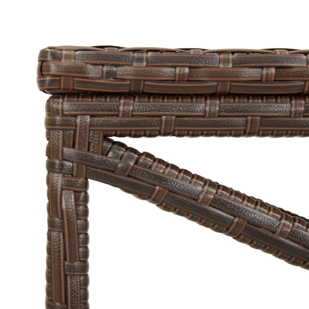 Panchina da Giardino 120 cm in Polyrattan Marrone - homemem39