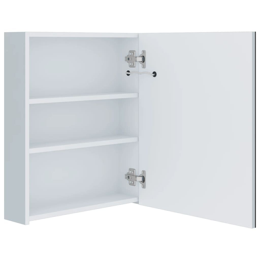Armadietto Bagno con Specchio e LED 50x13,5x60 cm - homemem39