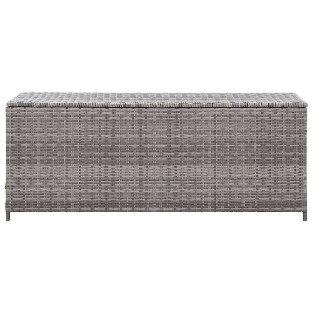 Baule da Giardino Grigio 120x50x60 cm in Polyrattan - homemem39