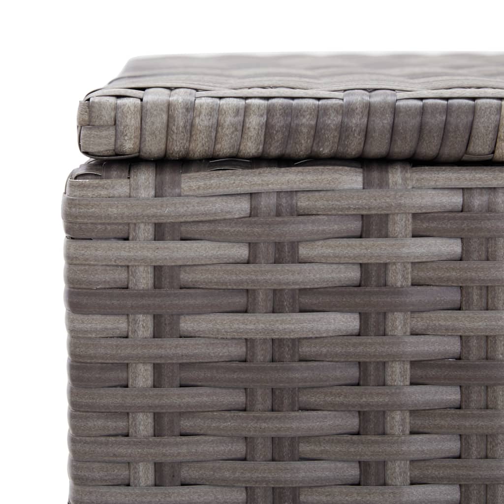 Baule da Giardino Grigio 120x50x60 cm in Polyrattan - homemem39