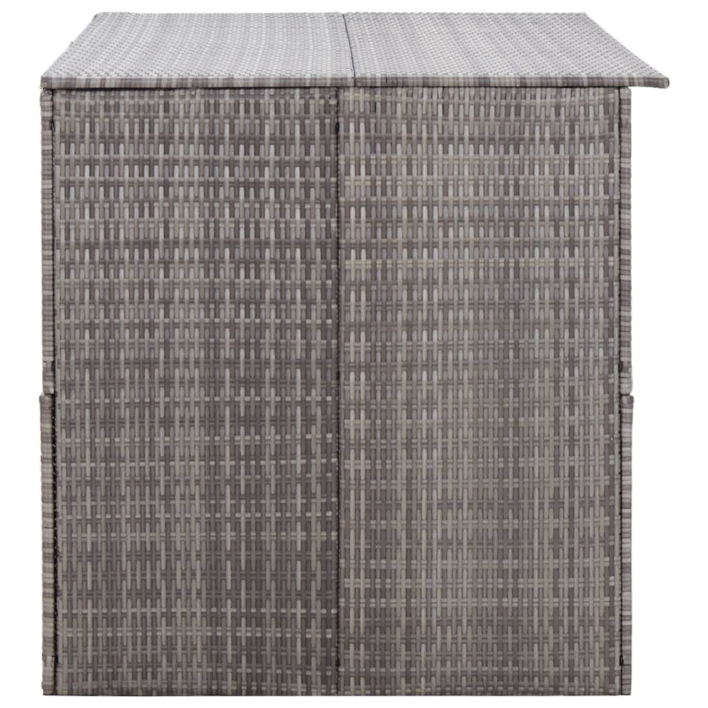 Baule da Giardino Grigio 150x100x100 cm in Polyrattan - homemem39