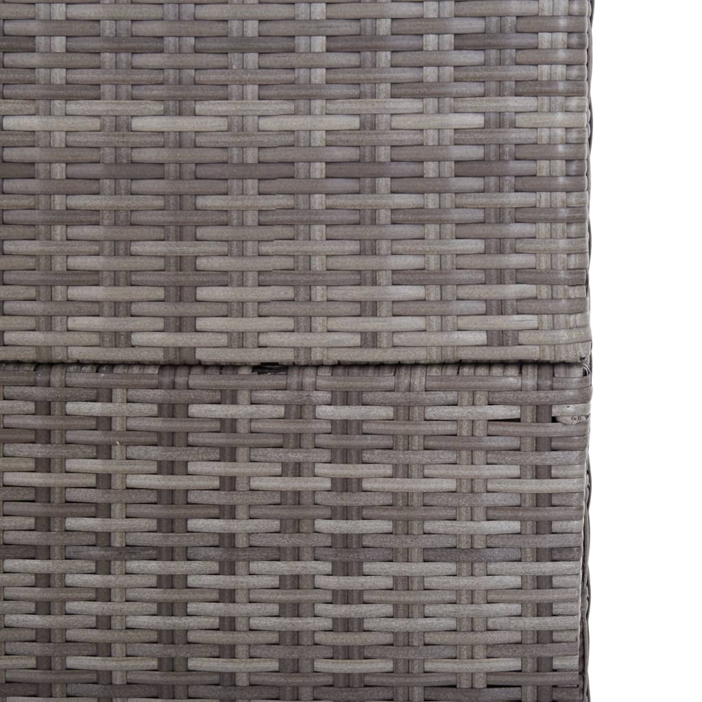 Baule da Giardino Grigio 150x100x100 cm in Polyrattan - homemem39