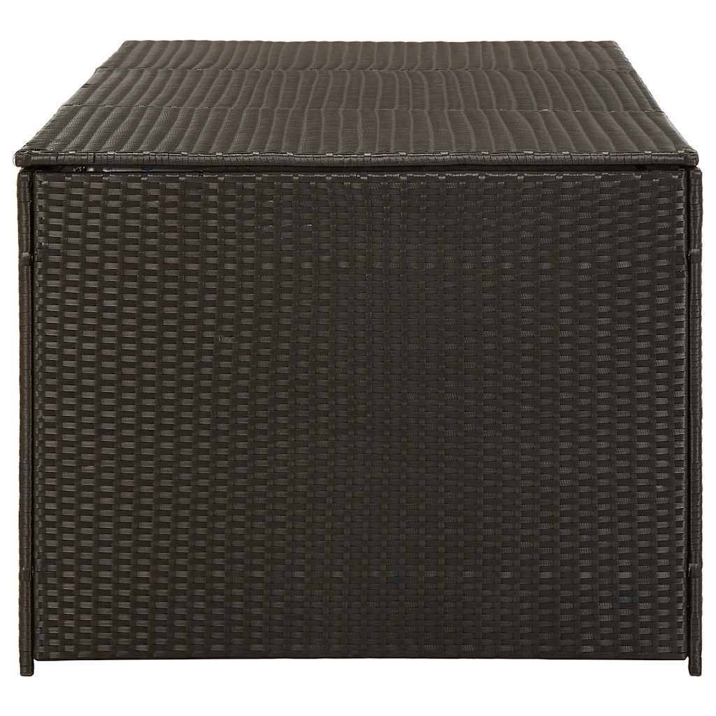 Baule da Giardino in Polyrattan 180x90x70 cm Marrone - homemem39