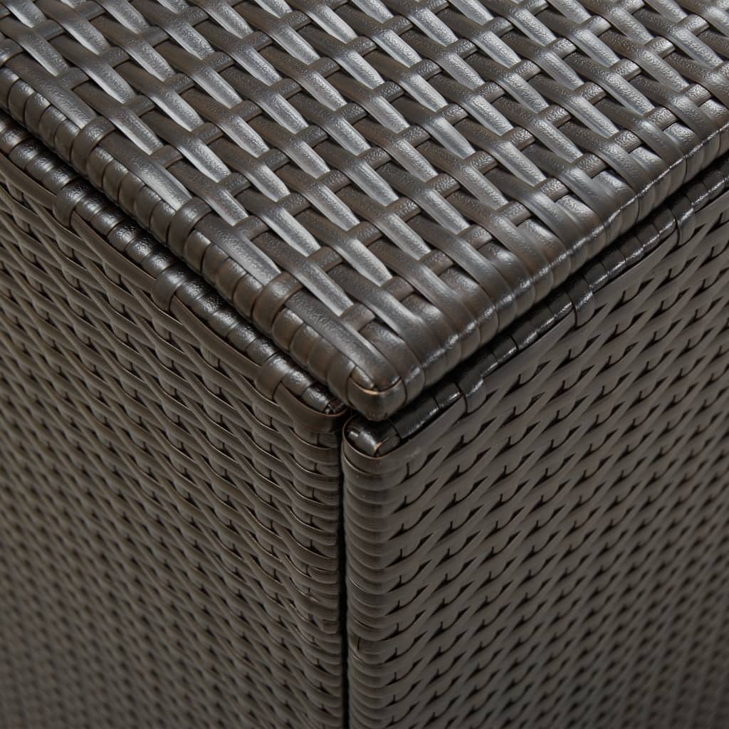 Baule da Giardino in Polyrattan 180x90x70 cm Marrone - homemem39