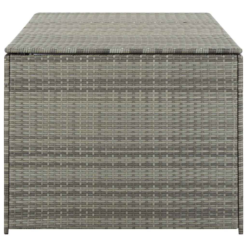 Baule da Giardino in Polyrattan 180x90x70 cm Grigio - homemem39