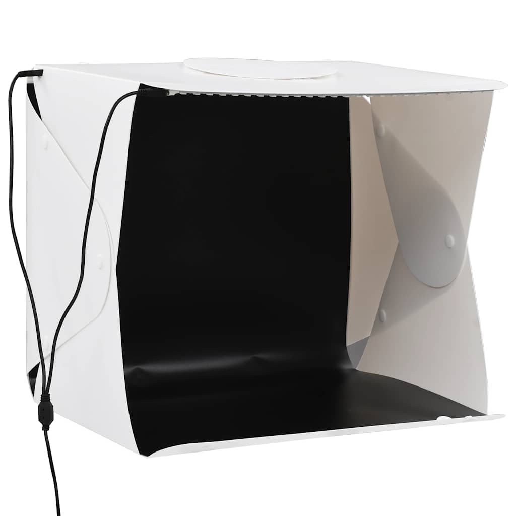 Light Box per Studio Foto a LED 40x34x37 cm in Plastica Bianco - homemem39