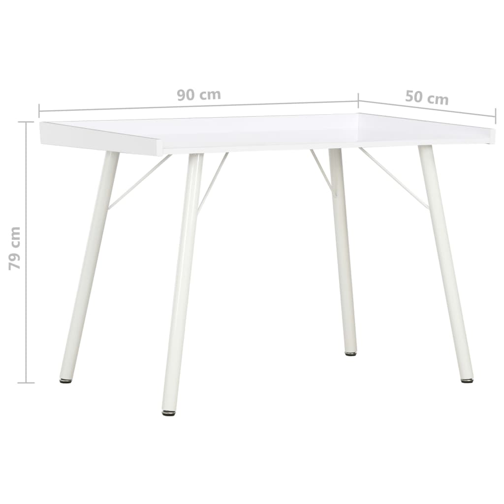 Scrivania Bianca 90x50x79 cm | homemem39