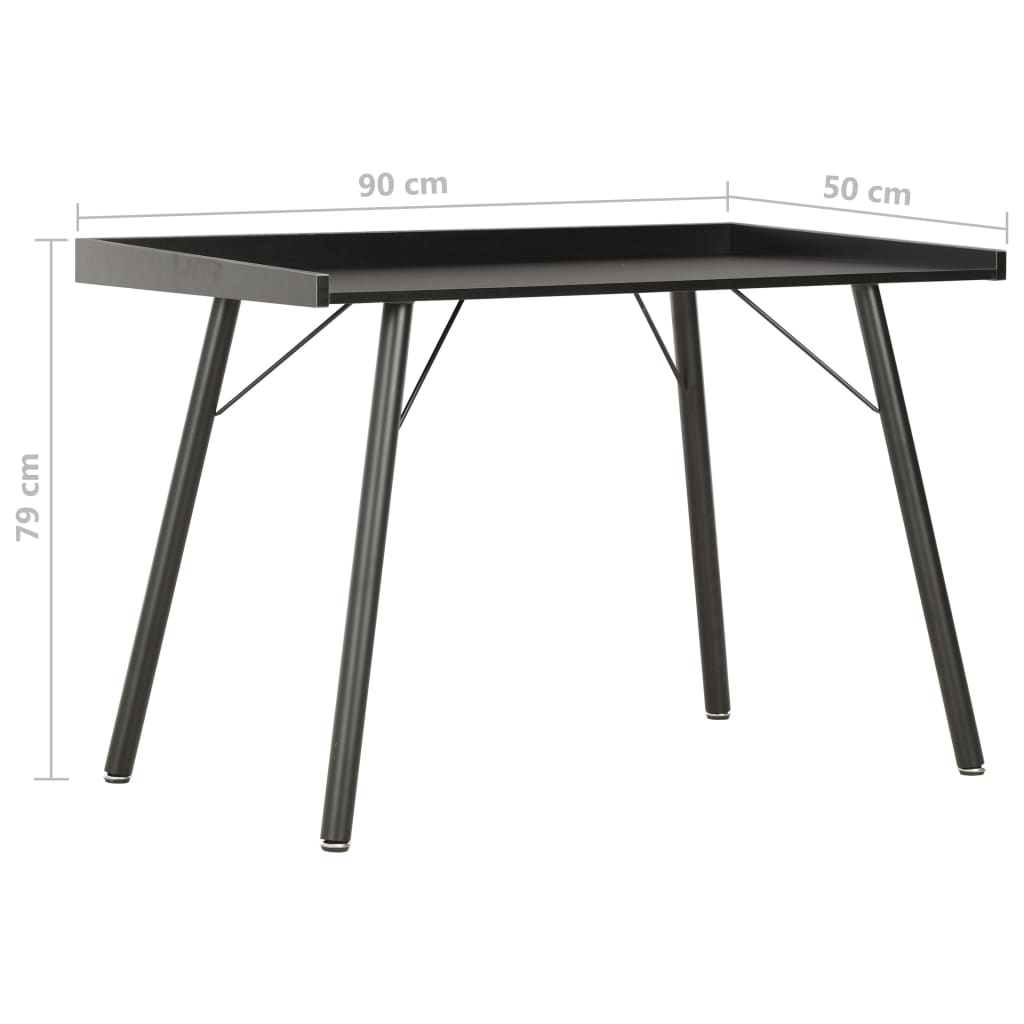 Scrivania Nera 90x50x79 cm - homemem39