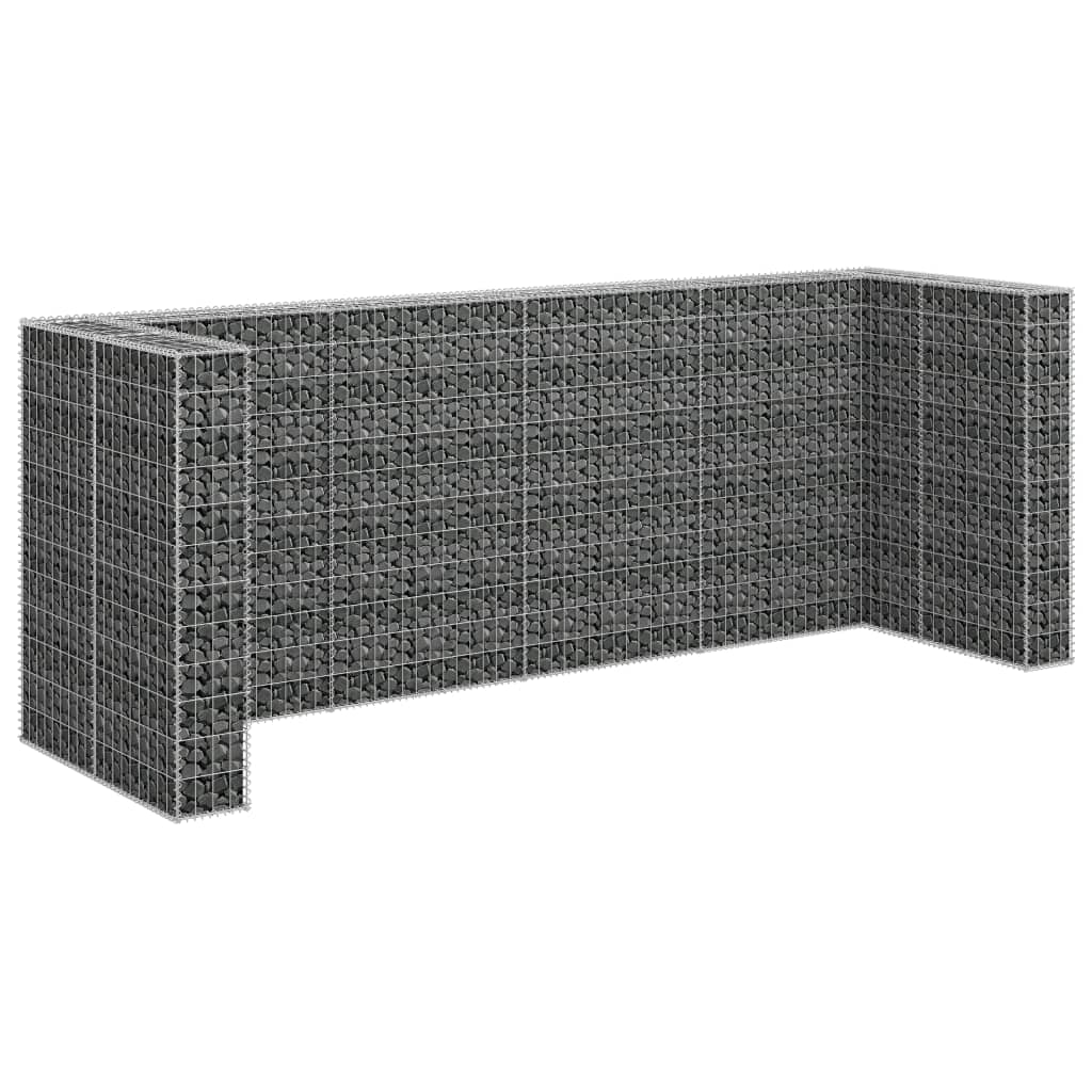 Gabbione per Bidoni in Acciaio Zincato 320x100x120 cm - homemem39