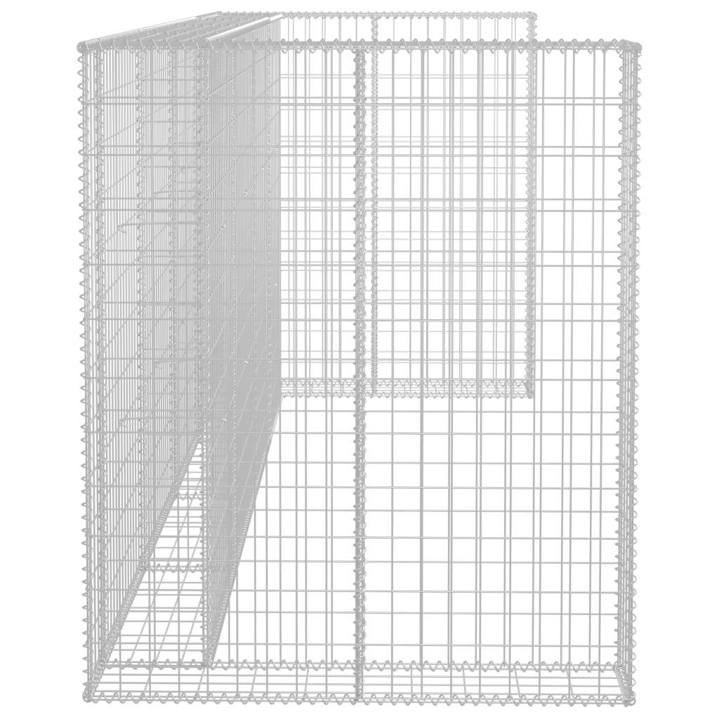 Gabbione per Bidoni in Acciaio Zincato 320x100x120 cm - homemem39