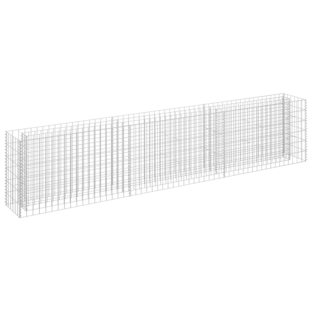 Gabbione Letto Rialzato in Acciaio Zincato 270x30x60 cm - homemem39
