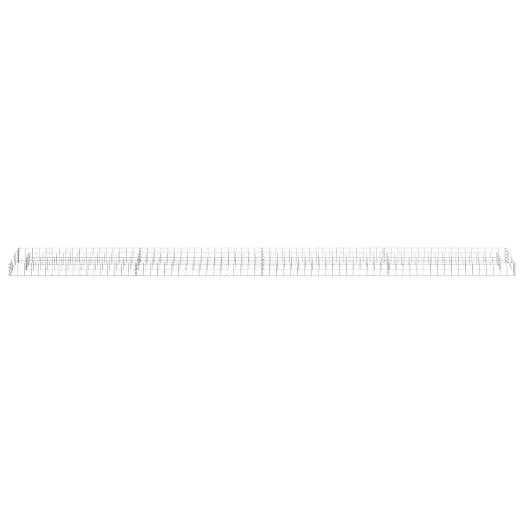 Gabbione Letto Rialzato in Acciaio Zincato 360x30x10 cm - homemem39