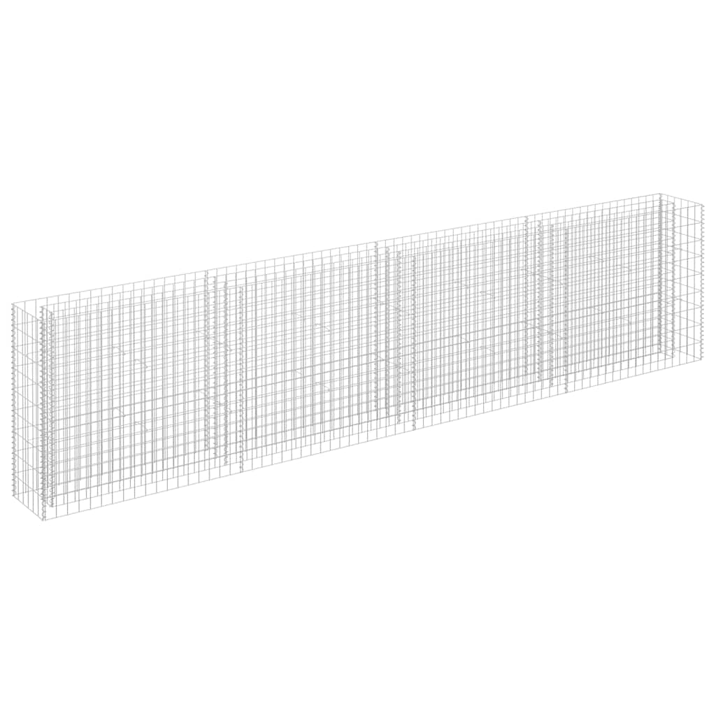 Gabbione Letto Rialzato in Acciaio Zincato 360x30x90 cm - homemem39