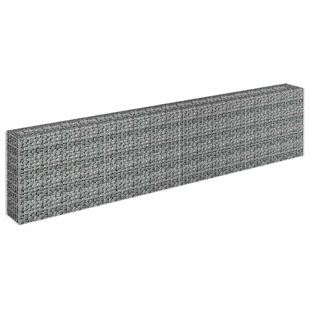 Gabbione Letto Rialzato in Acciaio Zincato 360x30x90 cm - homemem39