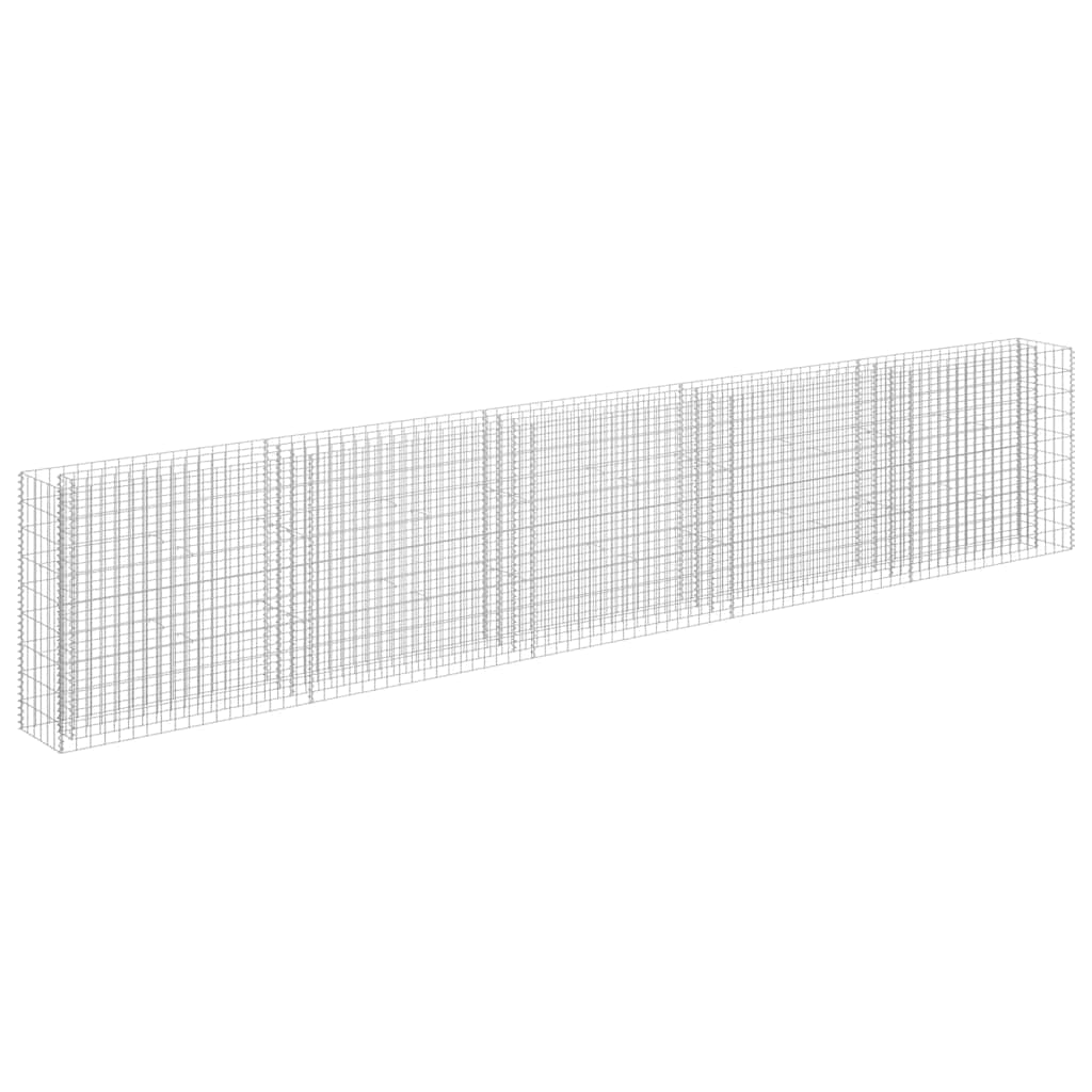 Gabbione Letto Rialzato in Acciaio Zincato 450x30x90 cm - homemem39
