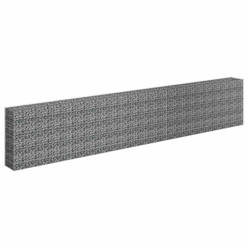 Gabbione Letto Rialzato in Acciaio Zincato 450x30x90 cm - homemem39