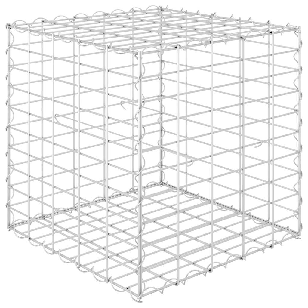 Gabbione Letto Rialzato a Cubo in Filo di Acciaio 50x50x50 cm - homemem39