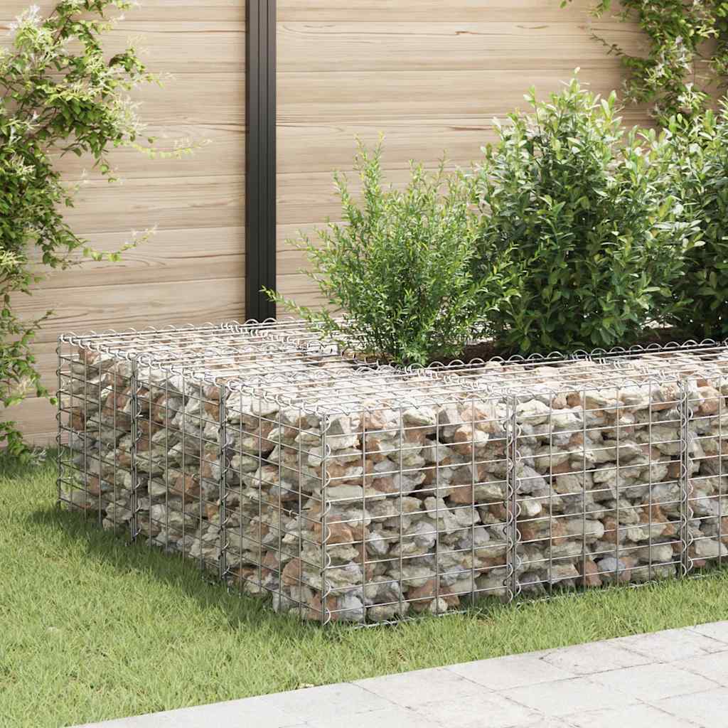 Gabbione Letto Rialzato a Cubo in Filo di Acciaio 50x50x50 cm - homemem39