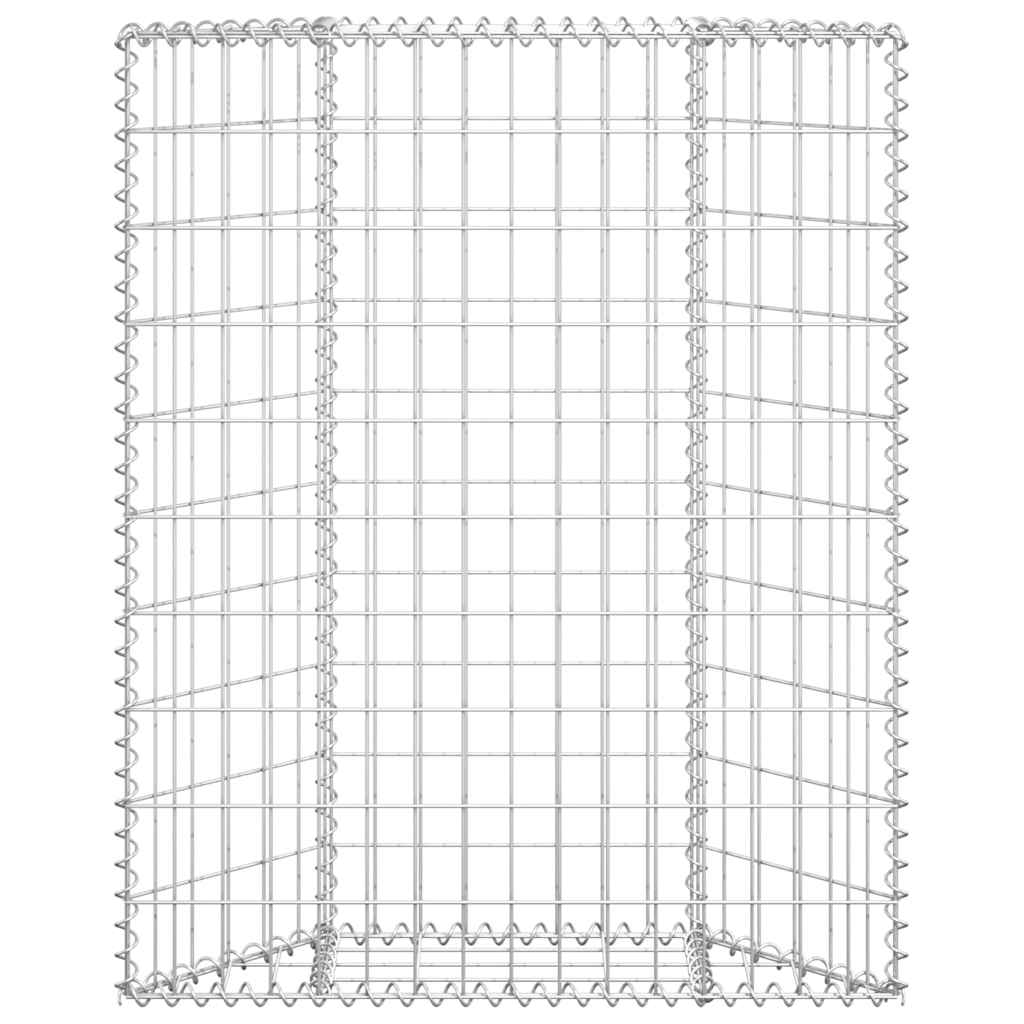 Gabbione Letto Rialzato Trapezio Acciaio Zincato 80x20x100 cm - homemem39