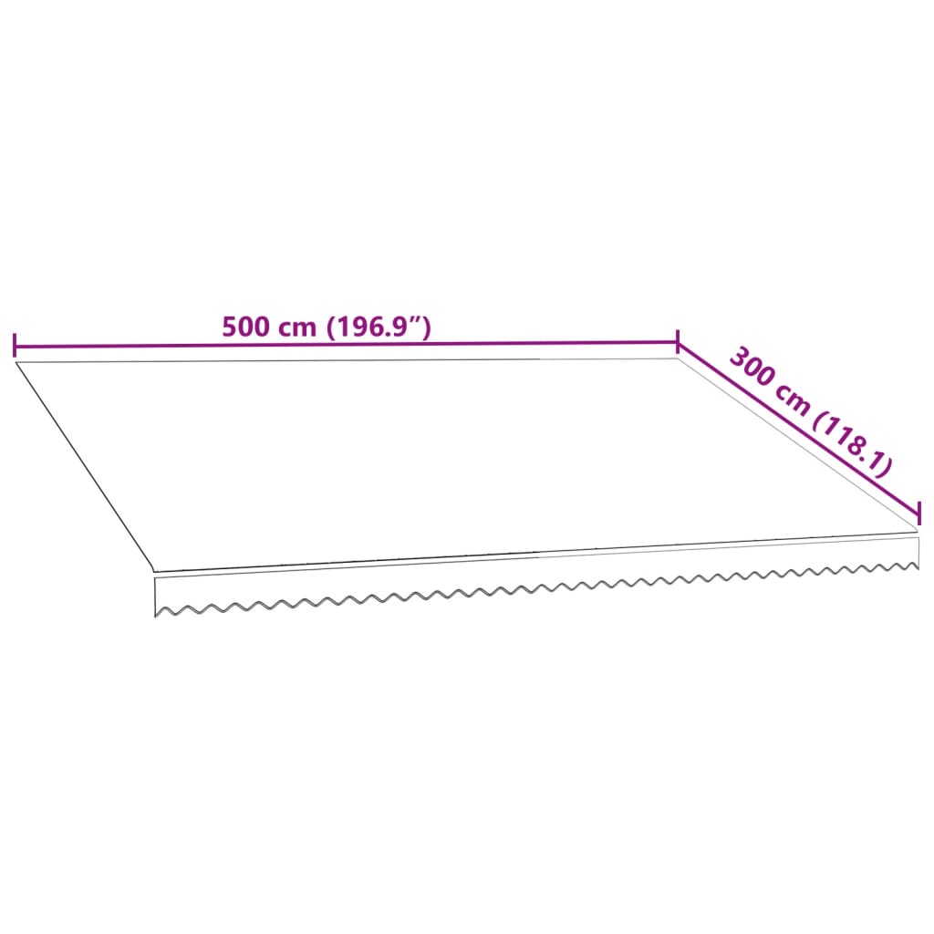Tenda da Sole in Tela Arancione e Marrone 5x3 m | homemem39