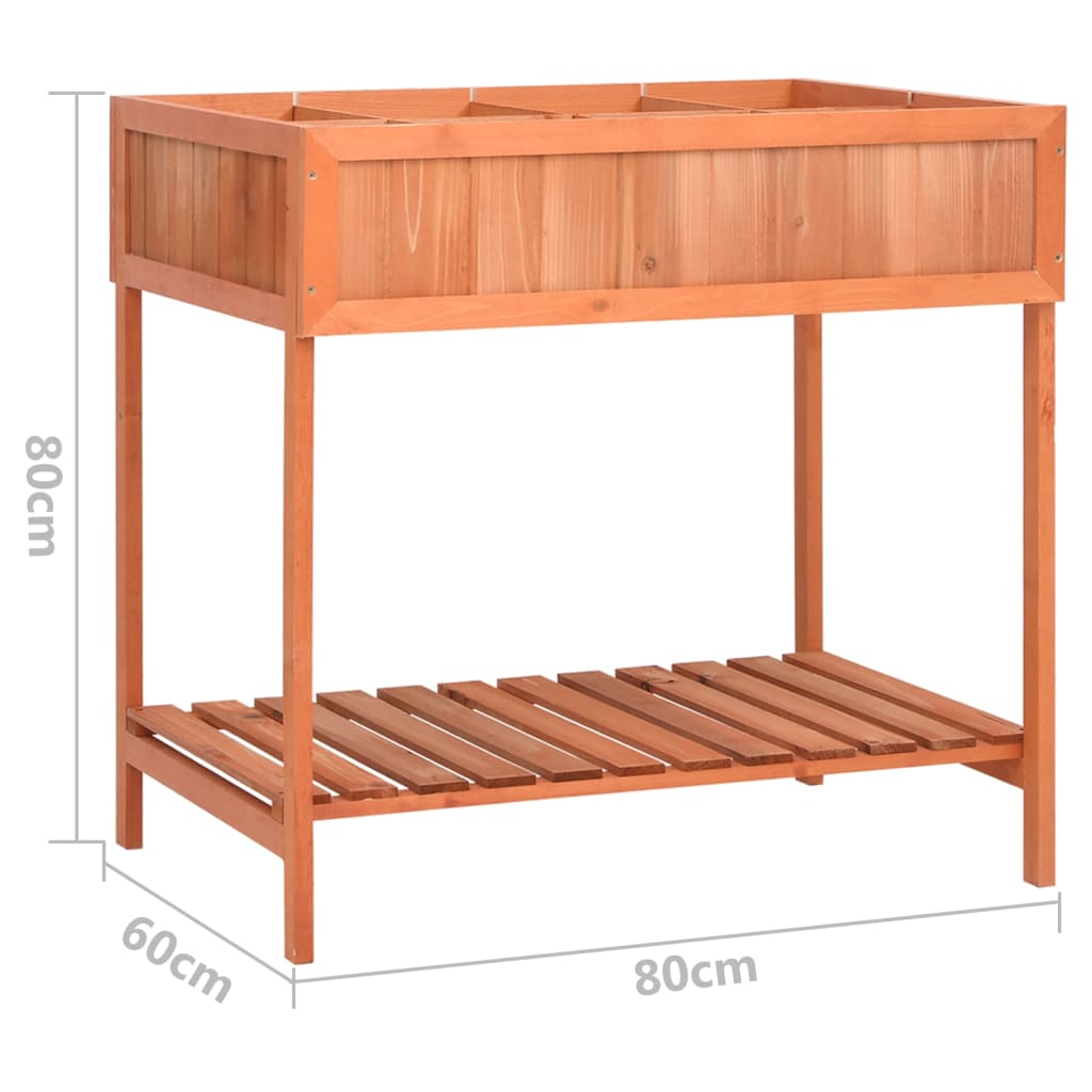 Fioriera per Erbe Aromatiche 80x60x80cm Legno Massello di Abete | homemem39
