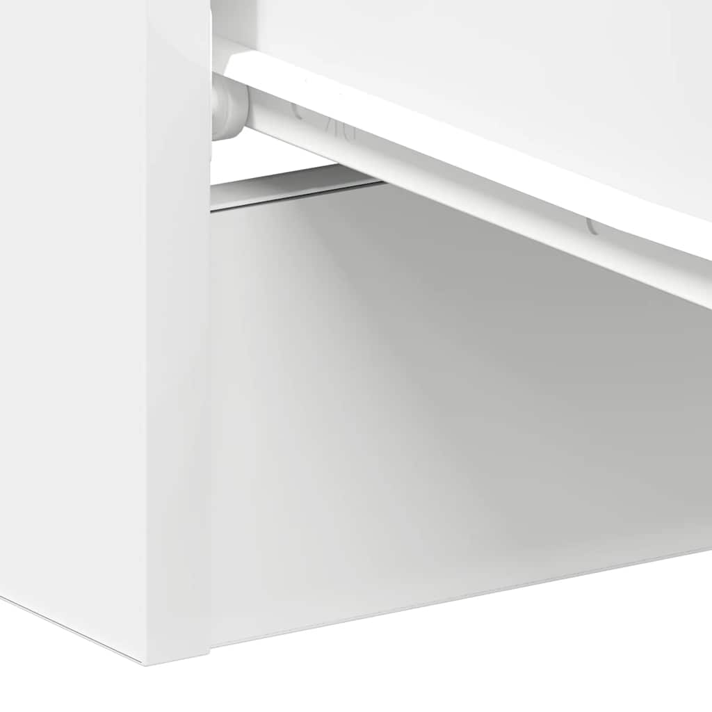 Comodino Bianco 38x35x56 cm in Legno Ingegnerizzato - homemem39