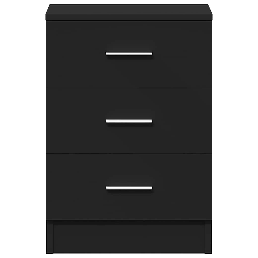 Comodino Nero 38x35x56 cm in Legno Multistrato