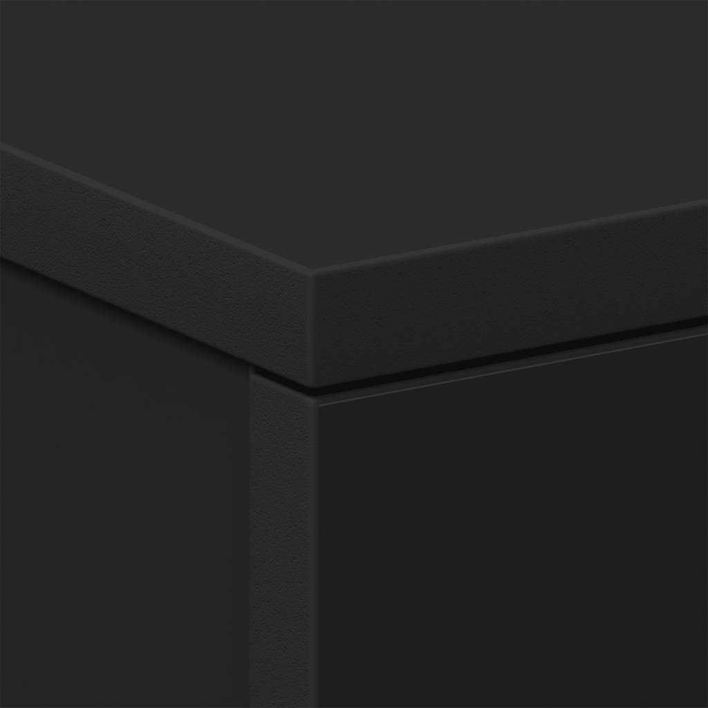 Comodino Nero 38x35x56 cm in Legno Multistrato
