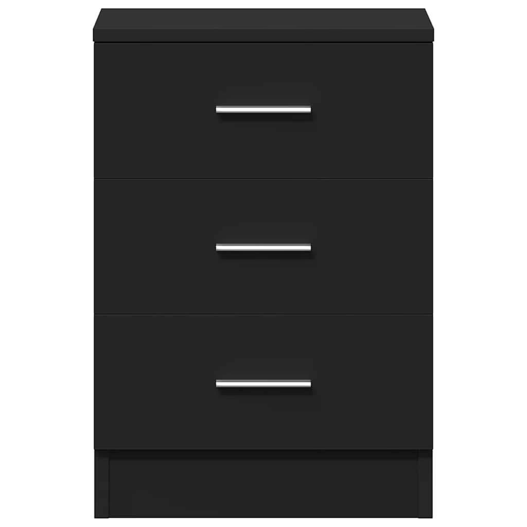 Comodini 2 pz Neri 38x35x56 cm in Legno Ingegnerizzato